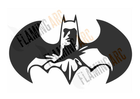 90s Style Bat Signal Metal Wall Art