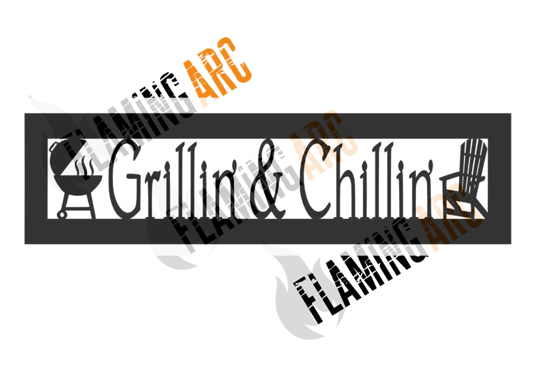 Grillin & Chillin Rectangular Sign