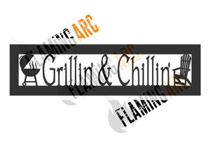 Grillin & Chillin Rectangular Sign