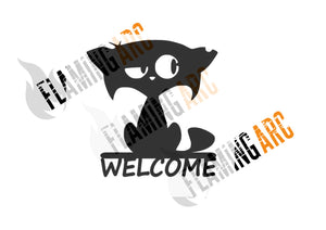 Cat Welcome Sign