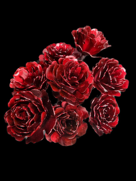 Stunning Candy Red Metal Flower