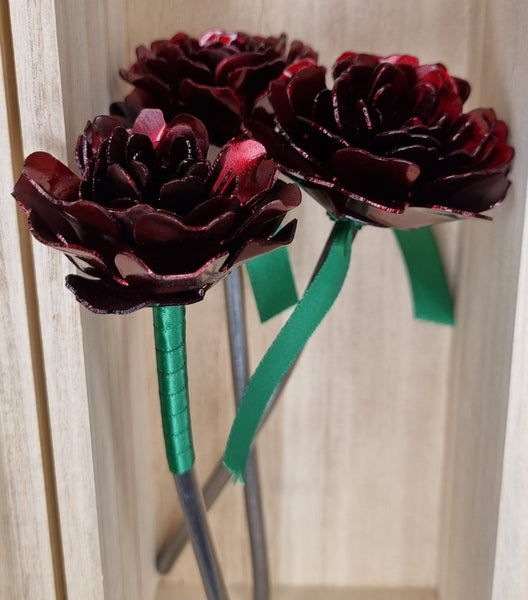 Stunning Candy Red Metal Flower